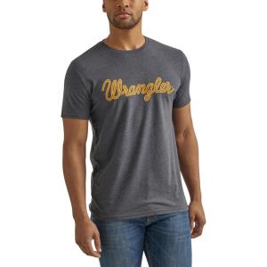 imageWrangler Mens Rope Logo TShirtCharcoal Heather