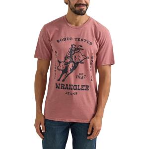 imageWrangler Mens Rope Logo TShirtWithered Rose Heather