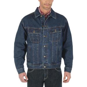 imageWrangler Mens Unlined Denim JacketAntique Indigo
