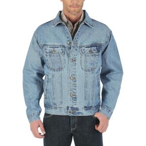 imageWrangler Mens Unlined Denim JacketVintage Indigo