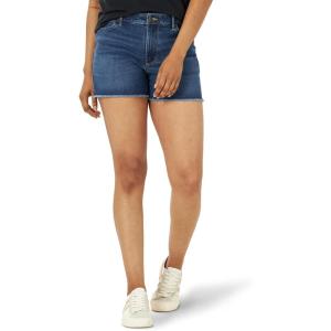 imageWrangler Womens 4quot Fray Jean ShortHudson