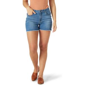 imageWrangler Womens 4quot Fray Jean ShortRocky