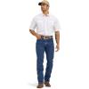 imageWrangler Black Sport Western Mens Collared Short Sleeve Snap Shirt 1071106BKWhite