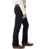 imageWrangler Mens Cowboy Cut Silver Edition Slim Fit Boot Cut JeansDark Denim