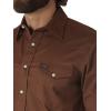 imageWrangler Mens Premium Performance Advanced Comfort WorkshirtBrown