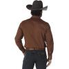 imageWrangler Mens Premium Performance Advanced Comfort WorkshirtBrown