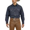 imageWrangler Mens Premium Performance Advanced Comfort WorkshirtDenim