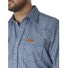 imageWrangler RedWhite Mens Long Sleeve Fashion Western Snap Plaid Shirt MVG341RBlue Plaid
