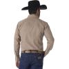 imageWrangler RedWhite Mens Long Sleeve Fashion Western Snap Plaid Shirt MVG341RDark Tan