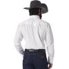 imageWrangler RedWhite Mens Long Sleeve Fashion Western Snap Plaid Shirt MVG341RWhite