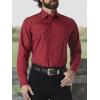 imageWrangler RedWhite Mens Long Sleeve Fashion Western Snap Plaid Shirt MVG341RWine