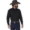 imageWrangler Mens Big ampamp Tall George Strait One Pocket Button Long Sleeve Woven ShirtDcBlack