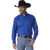 imageWrangler Mens Big ampamp Tall George Strait One Pocket Button Long Sleeve Woven ShirtDcRoyal Blue