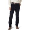 imageWrangler Mens Cowboy Cut Silver Edition Slim Fit Boot Cut JeansDark Denim