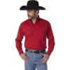 imageWrangler mens George Strait One Pocket Button Long Sleeve Woven ShirtRed