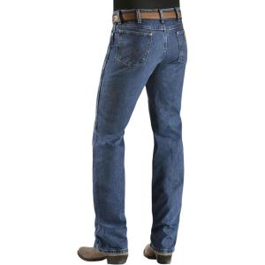 imageWrangler Mens Cowboy Cut Stretch Slim Fit JeansDark Stone