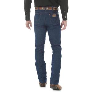 imageWrangler Mens Cowboy Cut Stretch Slim Fit JeansRigid Indigo