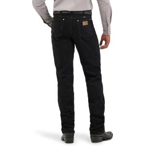 imageWrangler Mens Cowboy Cut Stretch Slim Fit JeansShadow Black