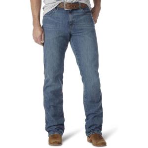 imageWrangler Mens Retro Slim Fit Straight Leg JeanWorn in