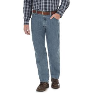 imageWrangler Mens Rugged Wear Performance Series Relaxed Fit JeansBleach Wash