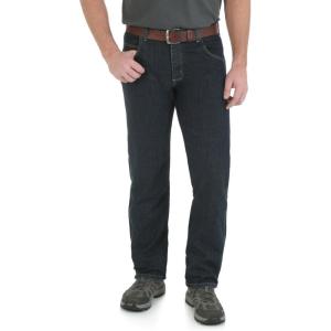 imageWrangler Mens Rugged Wear Performance Series Relaxed Fit JeansMidnight