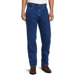 imageWrangler Mens Rugged Wear Performance Series Relaxed Fit JeansStonewashed
