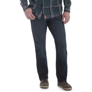 imageWrangler Mens Rugged Wear Performance Series Relaxed Fit JeansStorm Denim