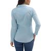 imageWomens Retro Long Sleeve Cool Blue Solid Western ShirtCool Blue