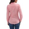 imageWomens Retro Long Sleeve Cool Blue Solid Western ShirtPink