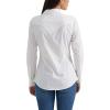 imageWomens Retro Long Sleeve Cool Blue Solid Western ShirtWhite