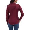 imageWomens Retro Long Sleeve Cool Blue Solid Western ShirtWine