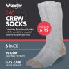 imageWrangler  365 Mens Crew Socks  Full Cushion Socks for AllDay Comfort  Fits Sizes 612Grey