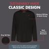 imageWrangler  Men Long Sleeve Base Layer Black  Thermal Cold Weather TopBlack