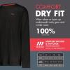 imageWrangler  Men Long Sleeve Base Layer Black  Thermal Cold Weather TopBlack