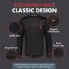 imageWrangler  Mens Long Sleeve Thermal Shirt Black  Cold Weather Base Layer Shirts  Thermal Underwear for MenBlack