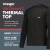 imageWrangler  Mens Long Sleeve Thermal Shirt Black  Cold Weather Base Layer Shirts  Thermal Underwear for MenBlack