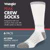 imageWrangler  Peak Mens Crew Socks  Durable Half Cushion Socks with Arch SupportWhite