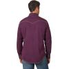 imageWrangler Black Retro Long Sleeve Mens Western Snap Shirt MVR532XPurple