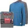 imageWrangler Long Sleeve Layering Tee Shirts for Men Core Mens Layering TShirtCharcoalStn Blue