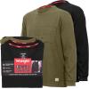 imageWrangler Long Sleeve Layering Tee Shirts for Men Core Mens Layering TShirtGreenBlack