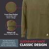 imageWrangler Long Sleeve Layering Tee Shirts for Men Core Mens Layering TShirtGreenBlack