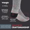imageWrangler Mens Blended Wool Work Socks  Crew Socks for Hiking Boots ampamp AllWeather Wear with Arch Support  Size 612Black