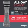 imageWrangler Mens Blended Wool Work Socks  Crew Socks for Hiking Boots ampamp AllWeather Wear with Arch Support  Size 612Black