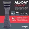 imageWrangler Mens Blended Wool Work Socks  Crew Socks for Hiking Boots ampamp AllWeather Wear with Arch Support  Size 612Blue
