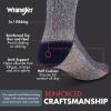 imageWrangler Mens Blended Wool Work Socks  Crew Socks for Hiking Boots ampamp AllWeather Wear with Arch Support  Size 612Blue