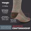 imageWrangler Mens Blended Wool Work Socks  Crew Socks for Hiking Boots ampamp AllWeather Wear with Arch Support  Size 612Green