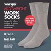 imageWrangler Mens Mid Weight Outdoor Socks  Work Socks for Men with Arch Support Cushioned Toe ampamp Heel  Size 612Grey Heather