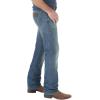 imageWrangler Mens Retro Slim Fit Boot Cut Green JeansBlue