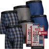 imageWrangler Mesh Quick Dry Comfort Stretch Mens Boxer Briefs NylonSpandex Blend 6Pack MoistureWicking AntiOdorCharcoalBlue Buffalo PlaidPo