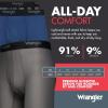 imageWrangler Mesh Quick Dry Comfort Stretch Mens Boxer Briefs NylonSpandex Blend 6Pack MoistureWicking AntiOdorCharcoalBlue Buffalo PlaidPo